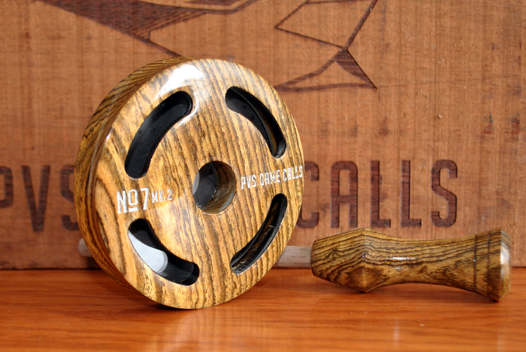 N0.7 Turkey Pot Call. Slate Over Glass - Bocote