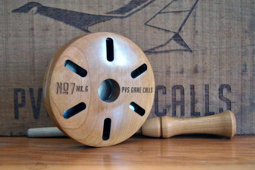 N0.7 Turkey Pot Call. Copper Over Glass -  Cherry Wood Oil Finish