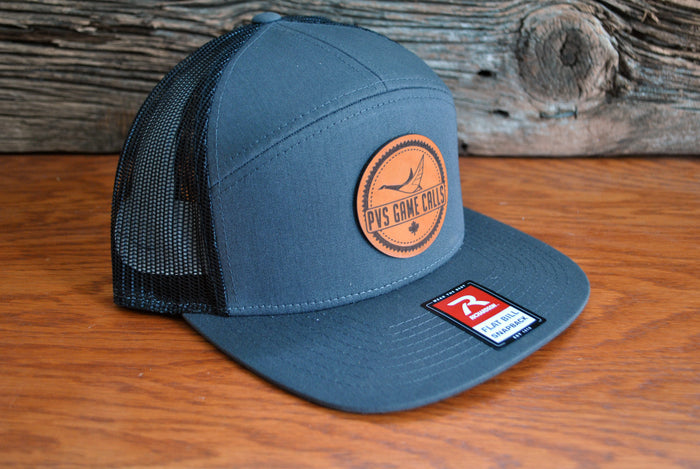 Limited Edition - 7 panel flat bill snapback with leather patch