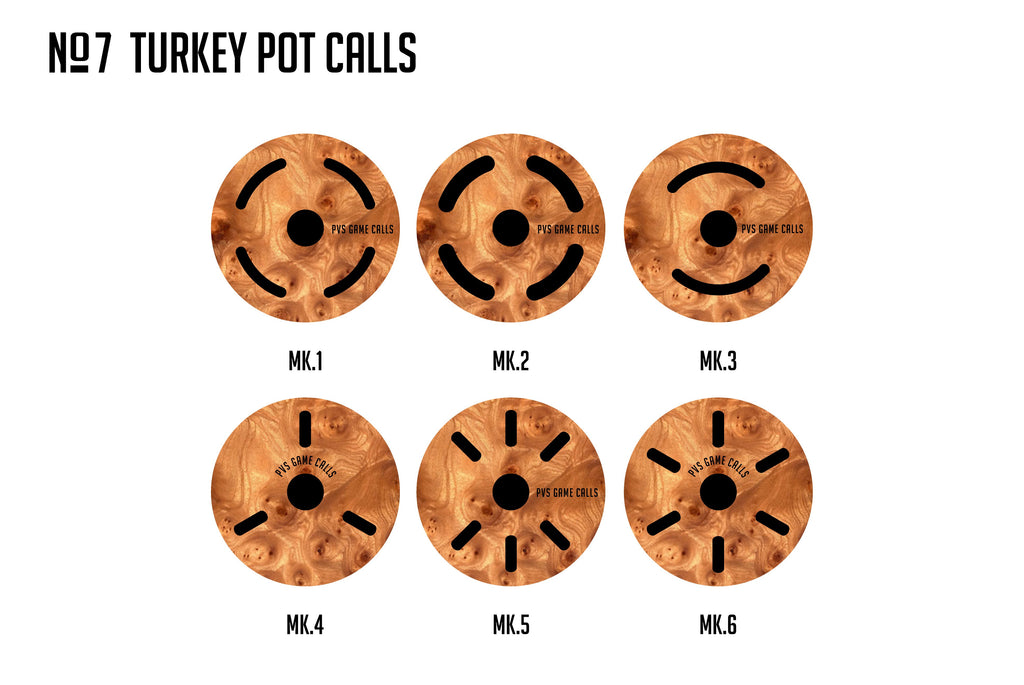 N0.7 Turkey Pot Call. Slate Over Glass -  Cherry Wood Oil Finish